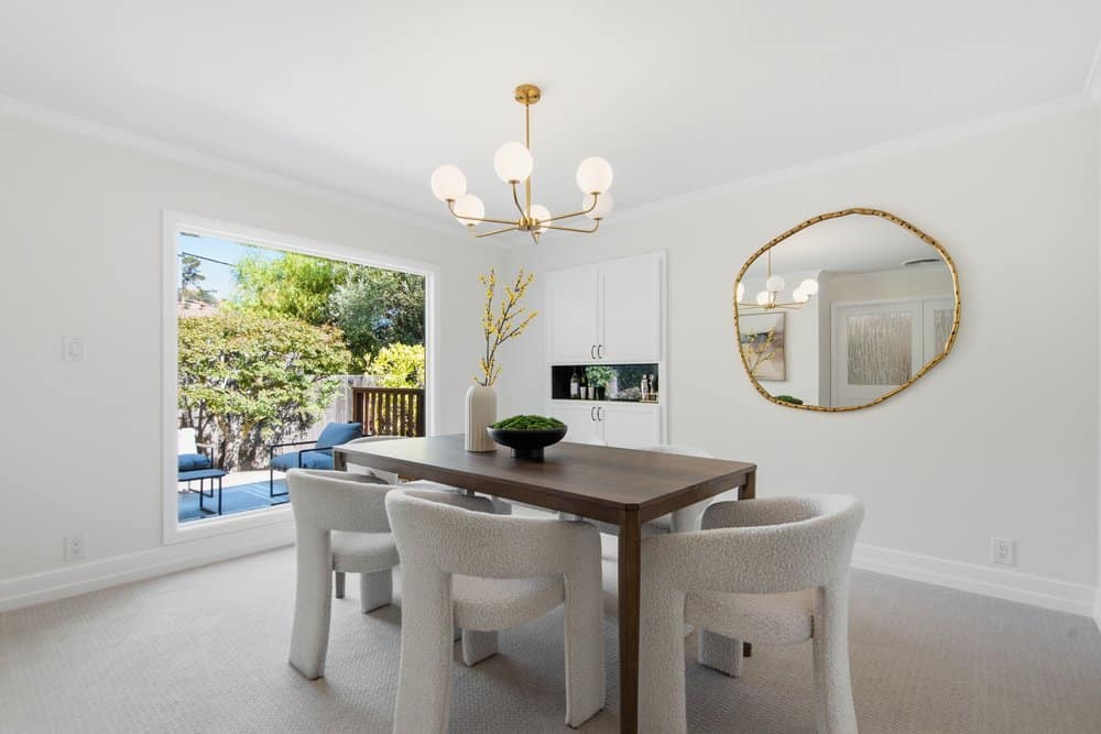 Formal dining room at 2872 Roland Avenue in San Carlos.
